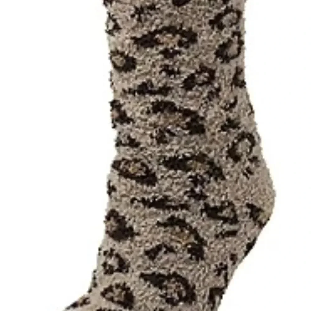 Cuddl Duds Women's Cozy Lined Socks animal print